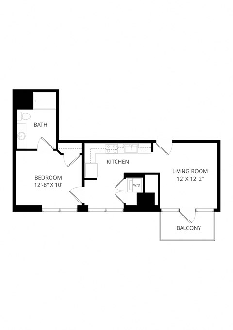 a floor plan of a house drawing of a living room and a bedroom